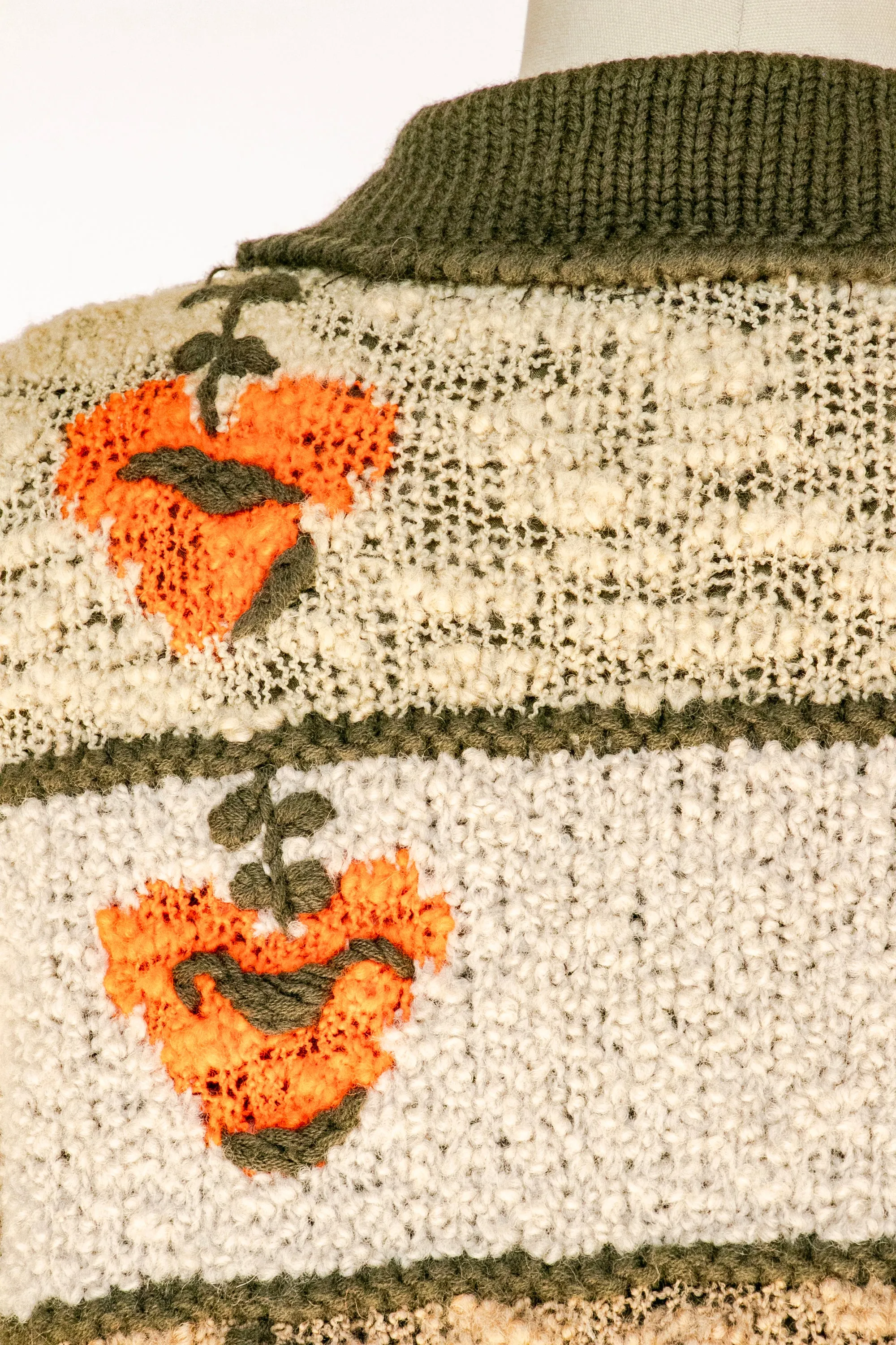 1960s Sweater Wool Knit Cardigan Italy M