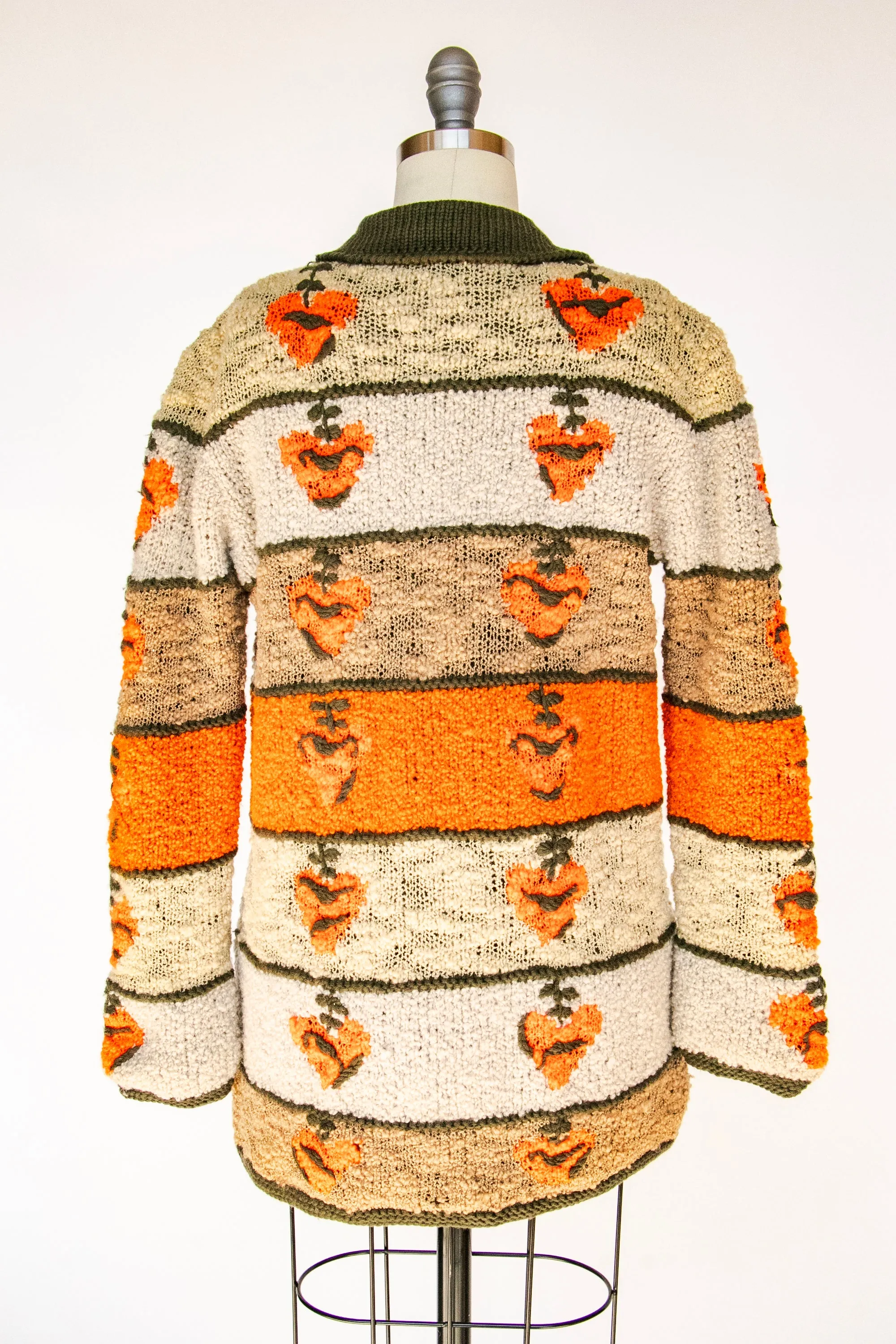 1960s Sweater Wool Knit Cardigan Italy M