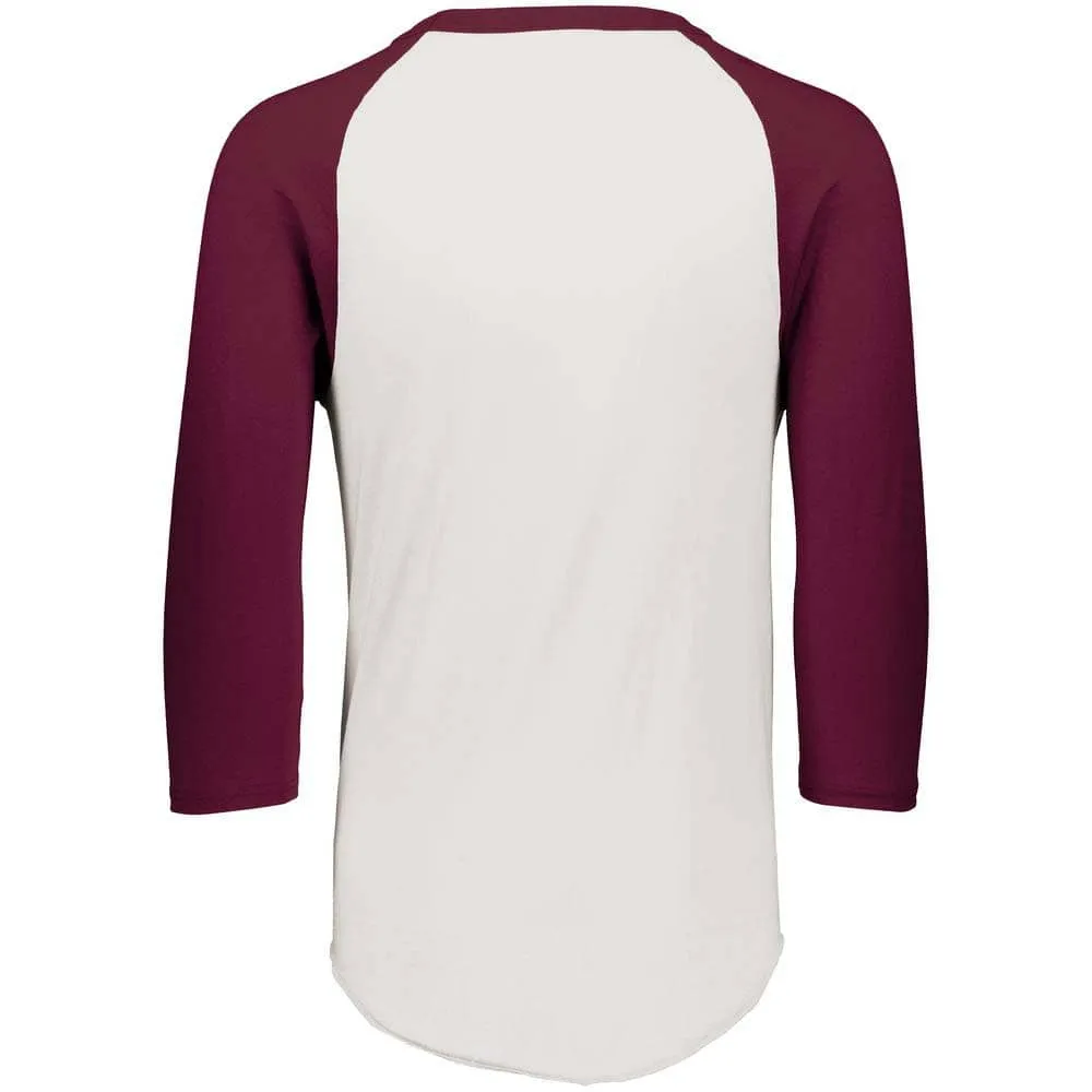 3-4 Sleeve Retro 2.0 Baseball Jersey White-Maroon
