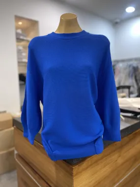3/4 Tulip Sleeve Jumper - Paris Blue