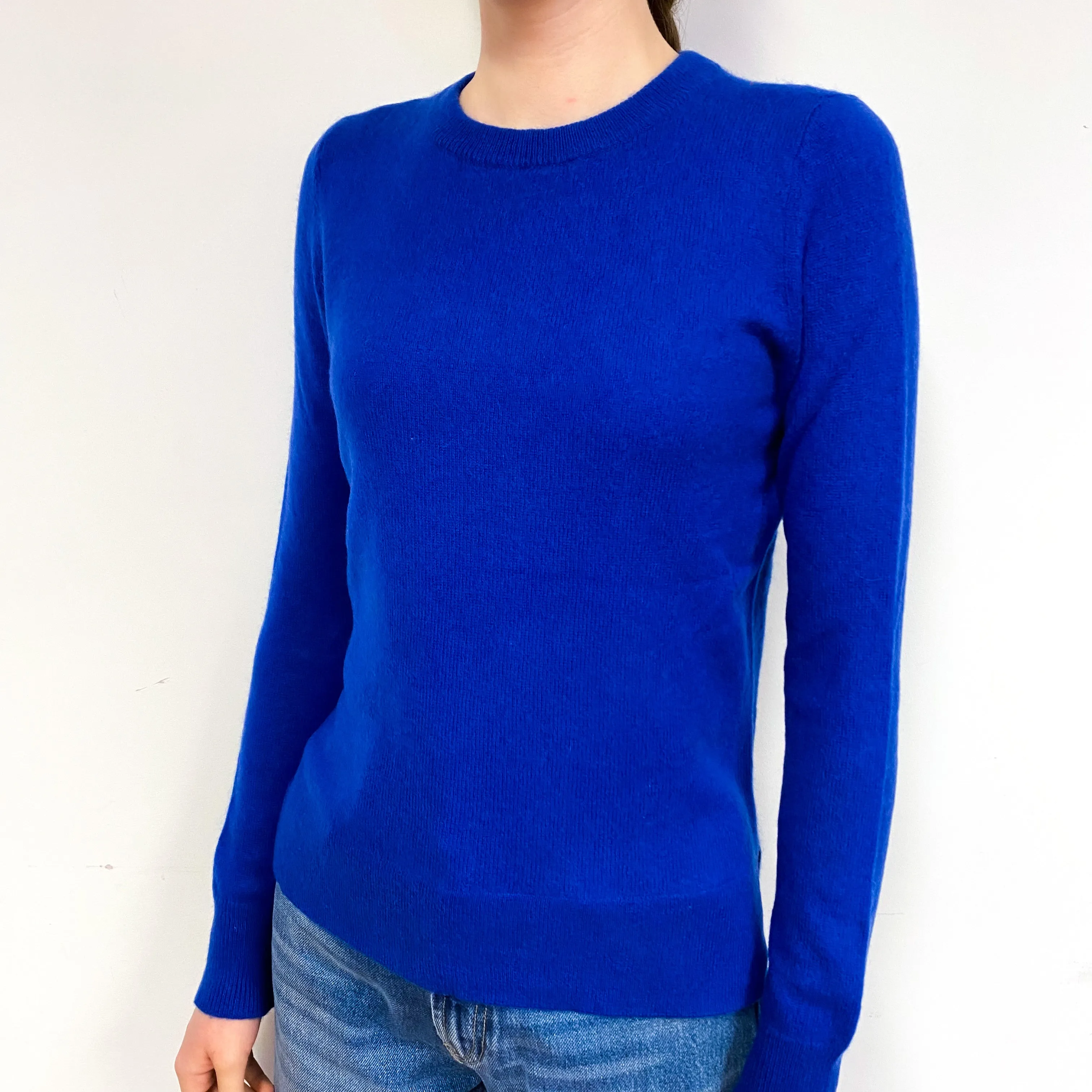 Admiral Blue Cashmere Crew Neck Jumper Extra Small