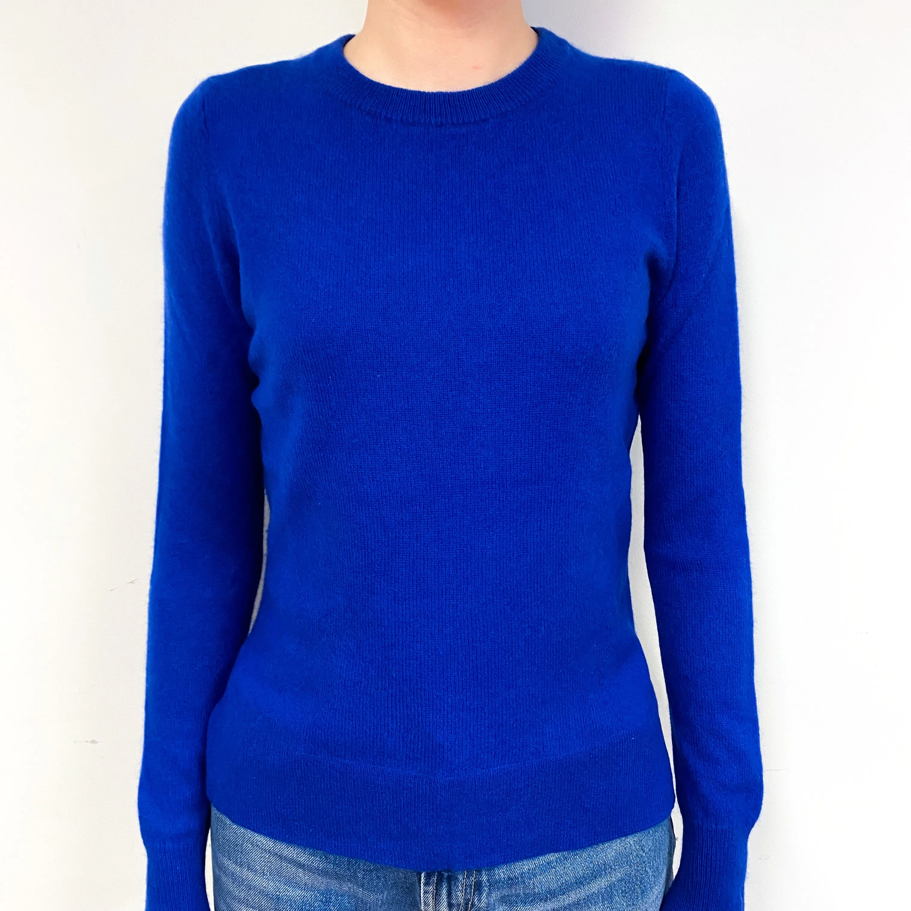 Admiral Blue Cashmere Crew Neck Jumper Extra Small