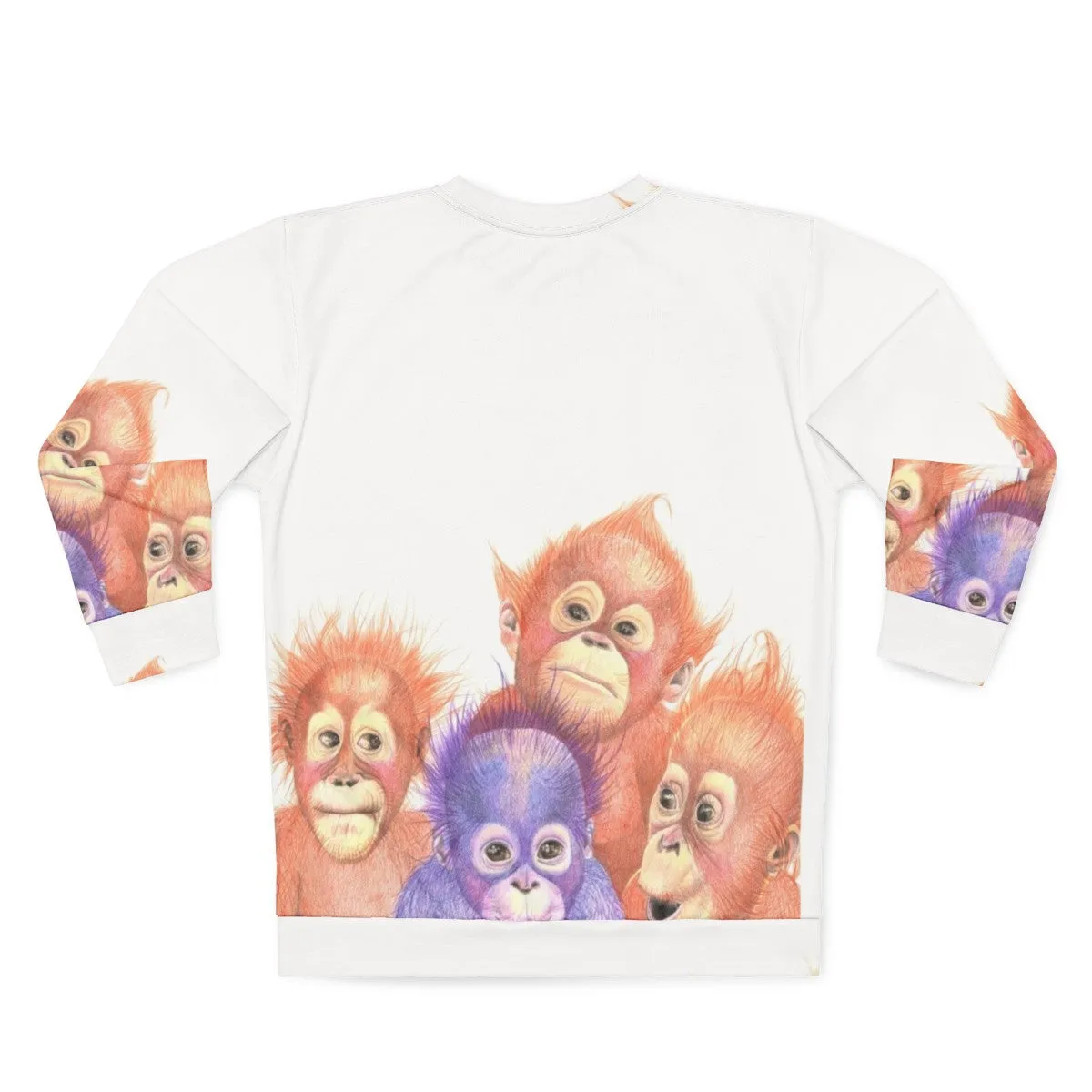 Adorable Baby Orangutan Orange and Purple Sweatshirt