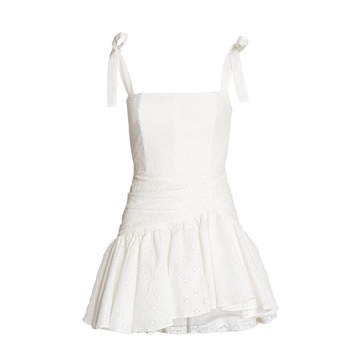 ALASKA LACE MINI DRESS - White