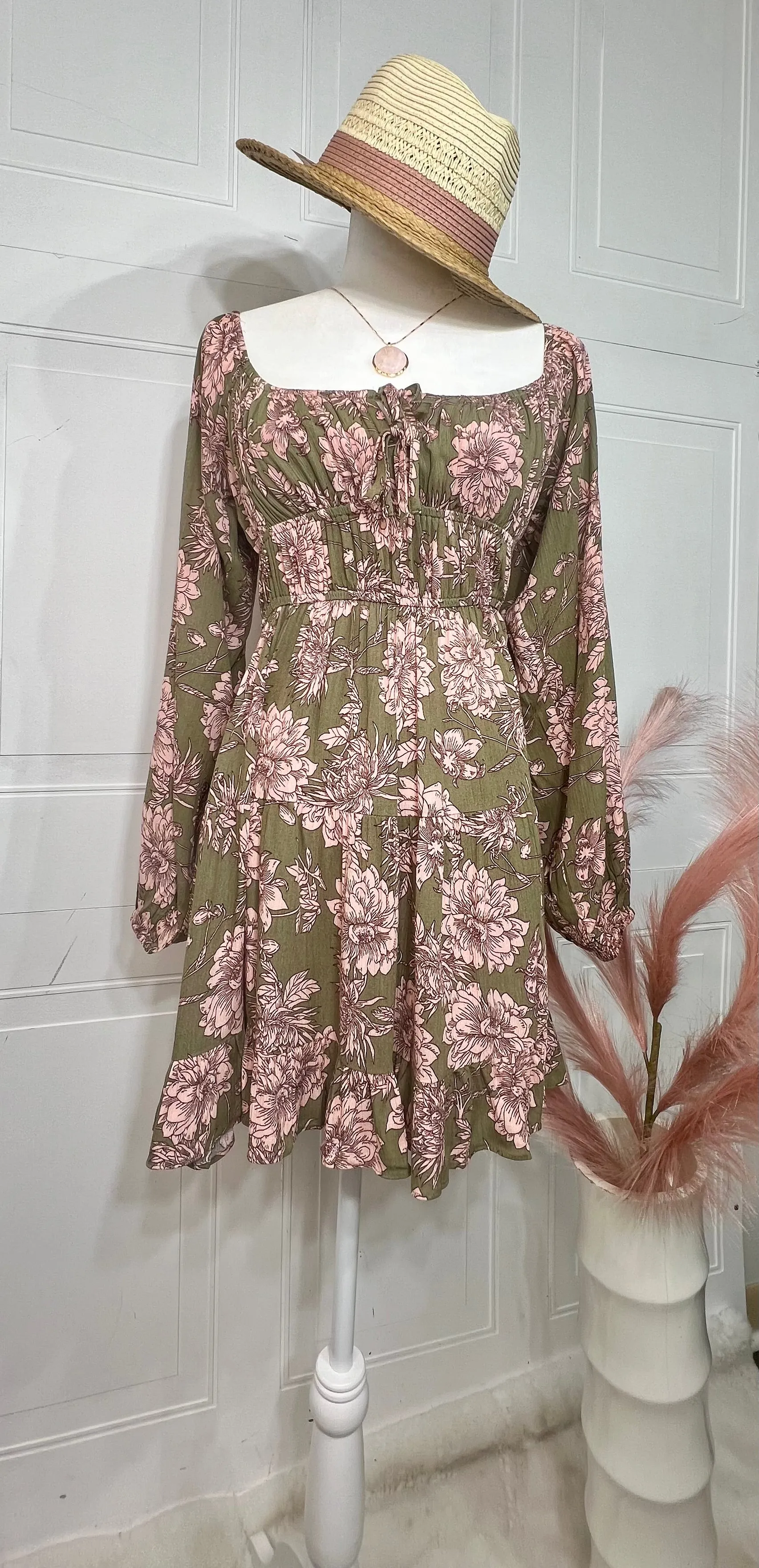 Alexandra Floral Print Baby Doll Dress