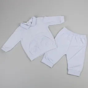 Baby Boys Two Piece - Corded Cotton Cosy Set - Blue