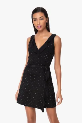 BLISS WRAP MINI DRESS (PINDOT)