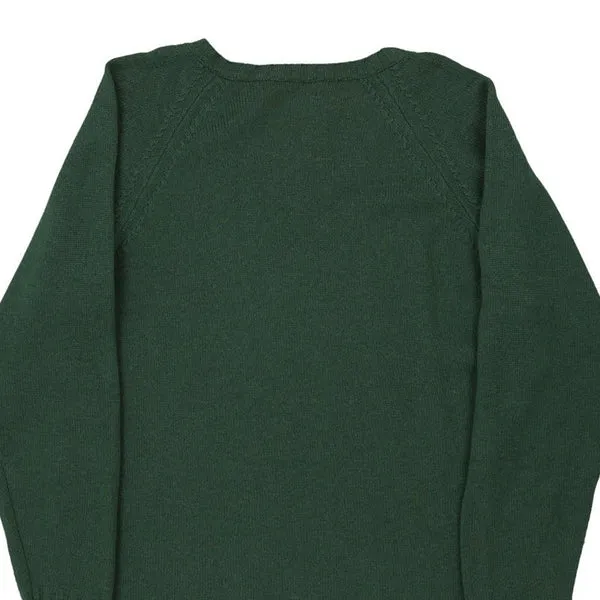 Blumarine V-neck Jumper - Small Green Wool Blend