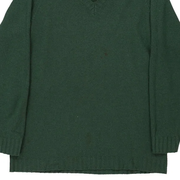 Blumarine V-neck Jumper - Small Green Wool Blend