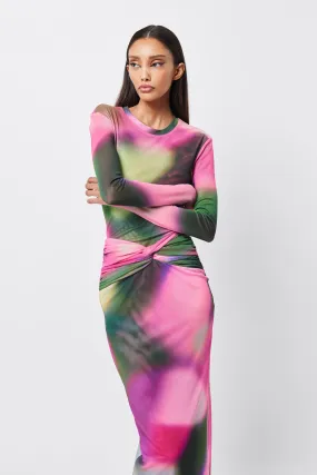 Blurred Midi Skirt
