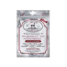 Cape Cod® 88821 Metal Polishing Cloth, 4 in L, 6 in W, Pouch