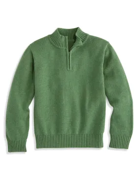 *Cashmere Blend Half-Zip Pullover
