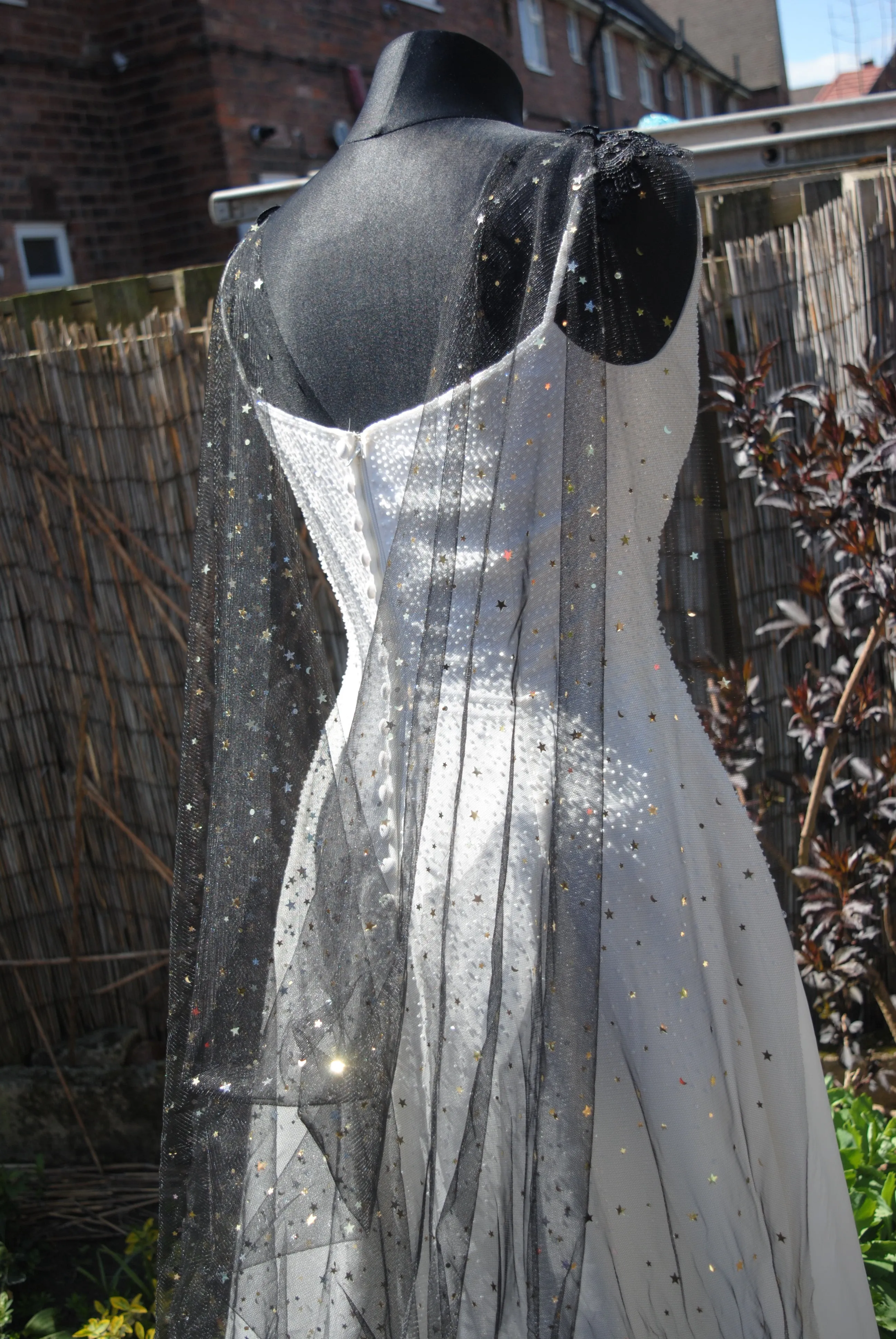 Celestial Wedding Cape | Black or Ivory, 200 - 400cm
