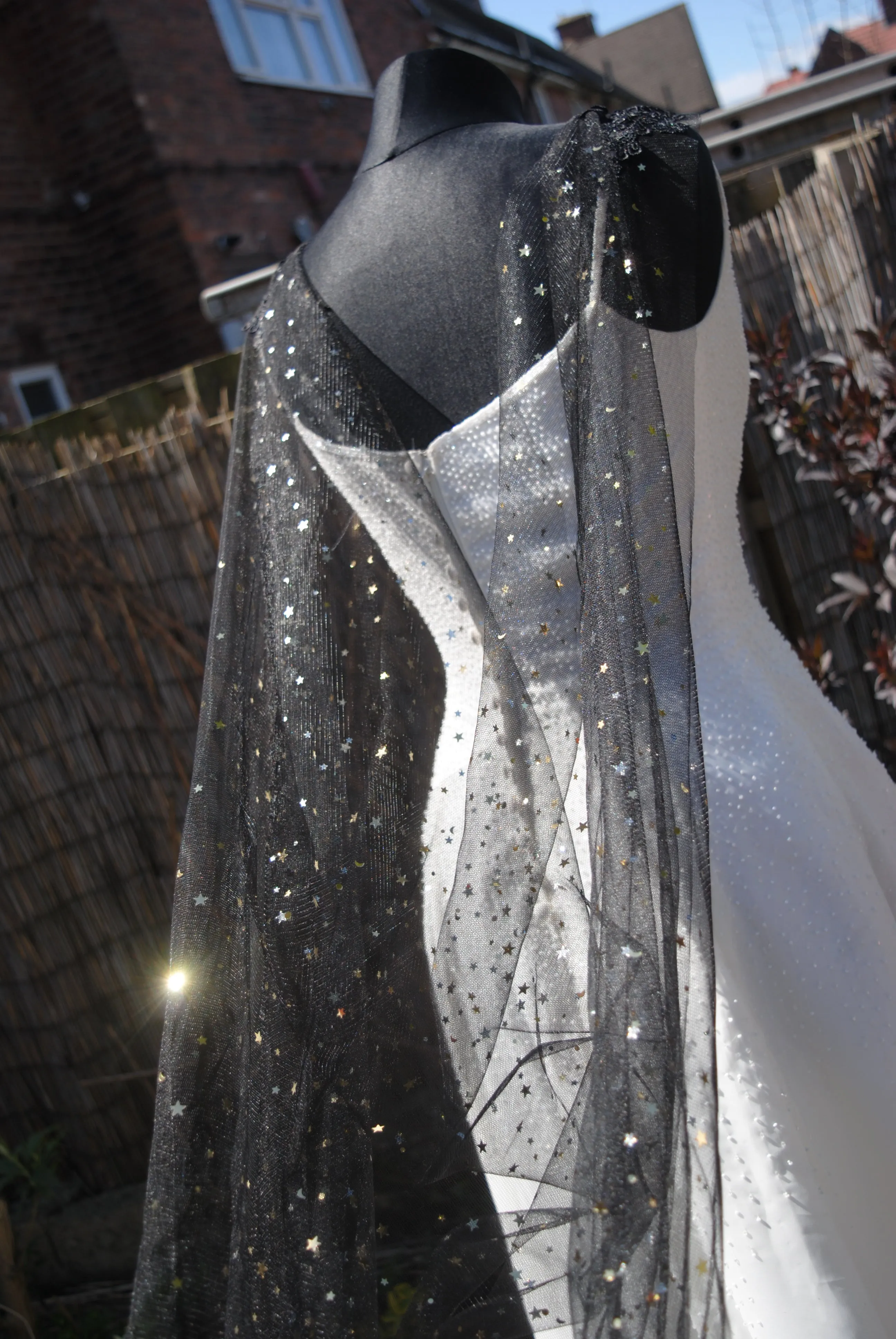 Celestial Wedding Cape | Black or Ivory, 200 - 400cm