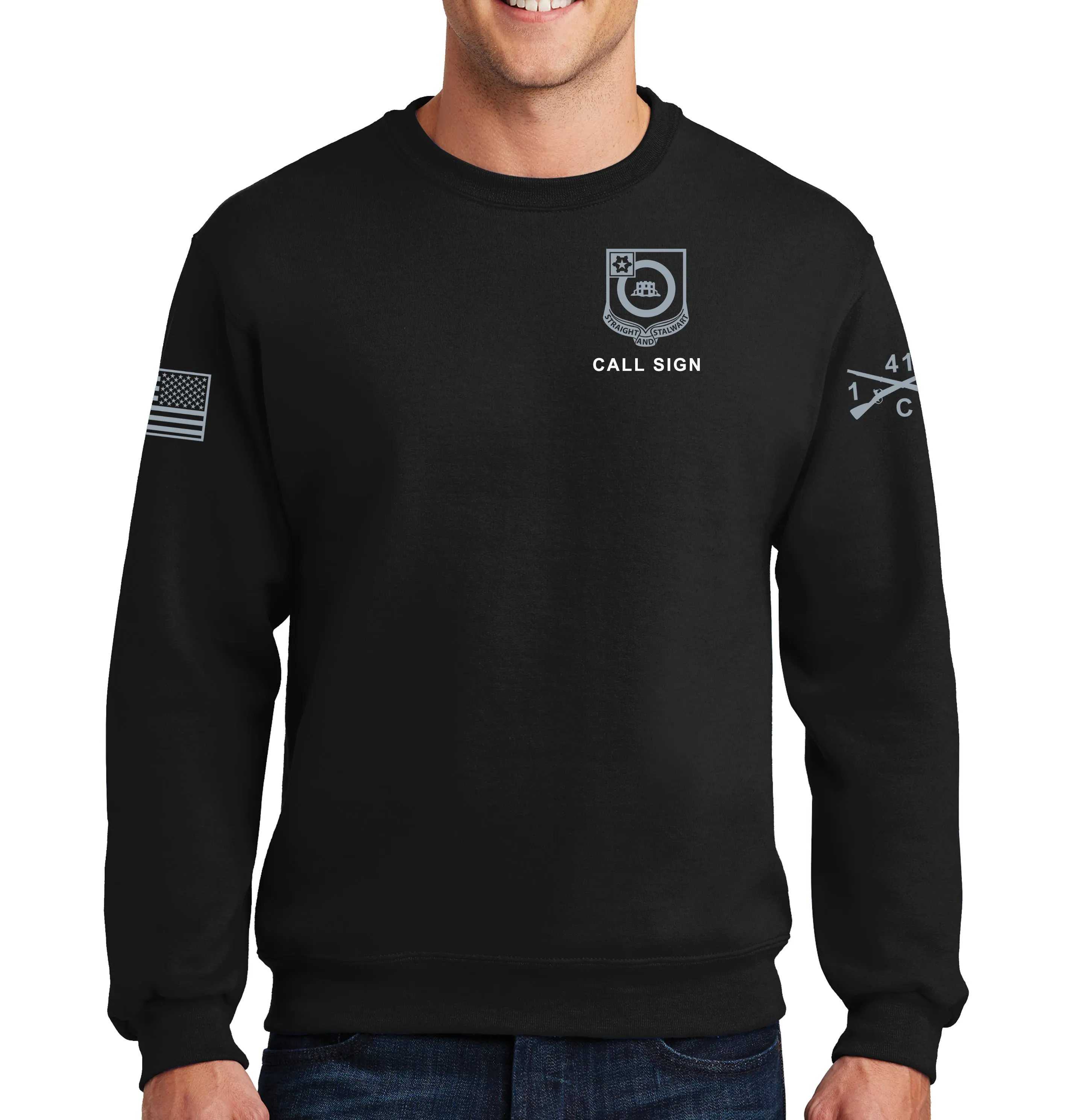 Centurion Co Crewneck Unisex Sweatshirt. This shirt IS approved for PT.
