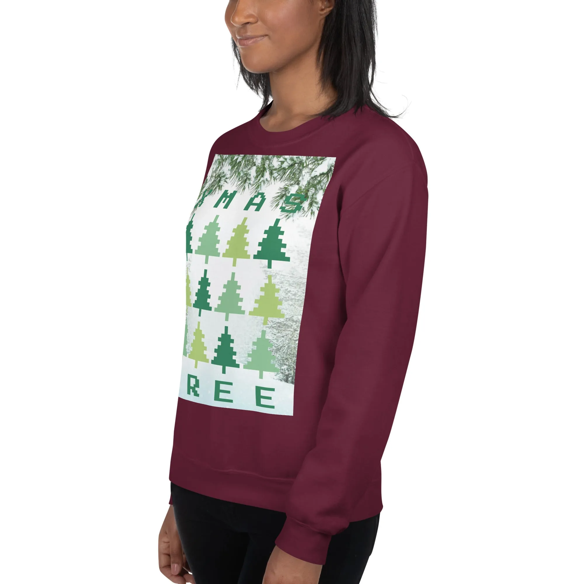 Christmas Tree Sweatshirt (Glamourange Christmas Sweatshirt Womens)