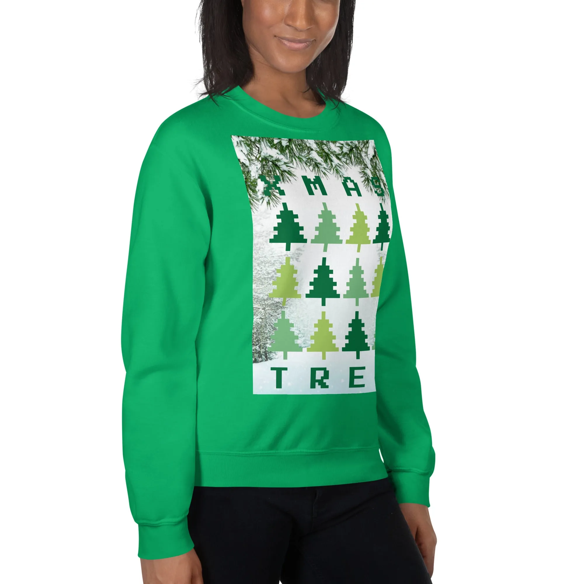 Christmas Tree Sweatshirt (Glamourange Christmas Sweatshirt Womens)