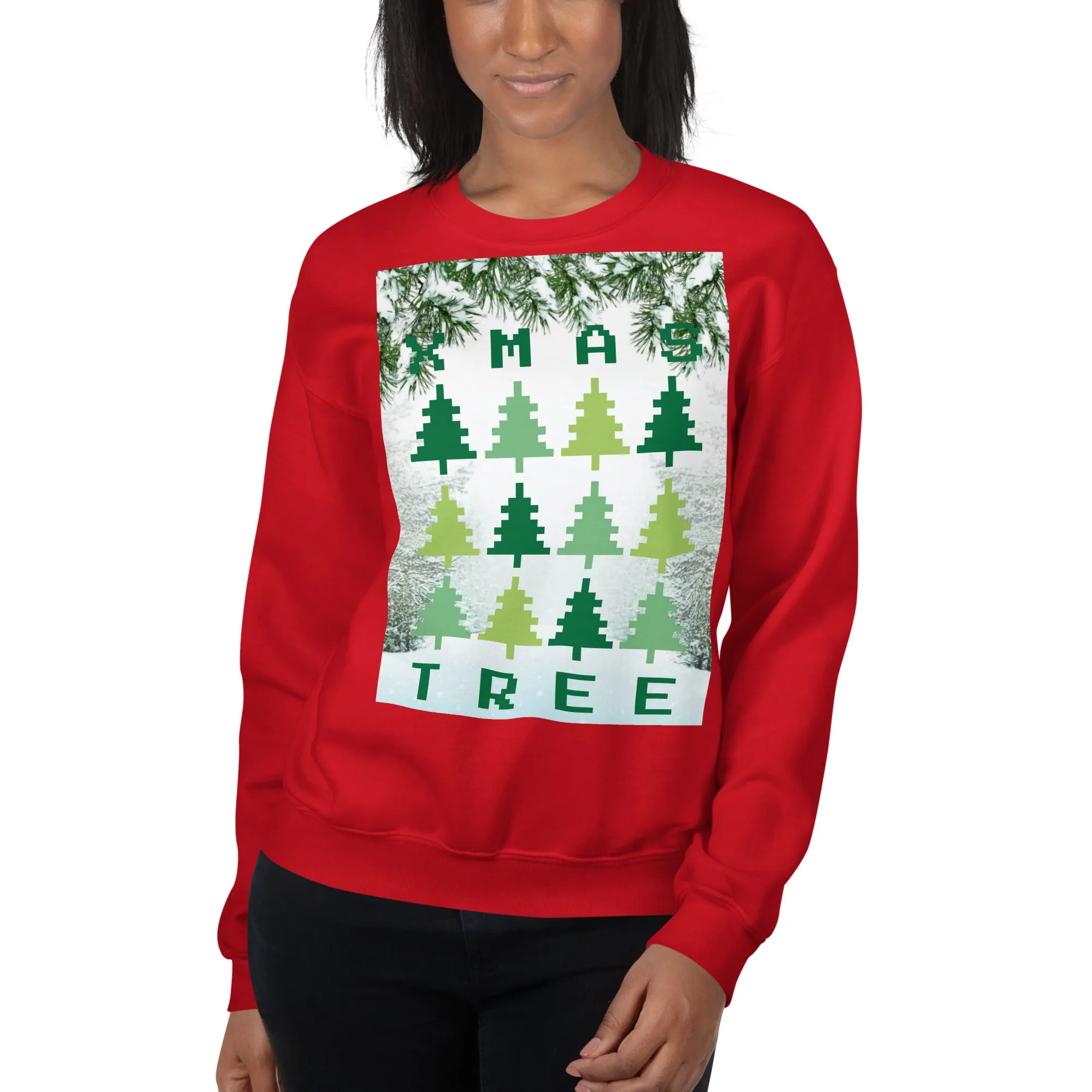 Christmas Tree Sweatshirt (Glamourange Christmas Sweatshirt Womens)