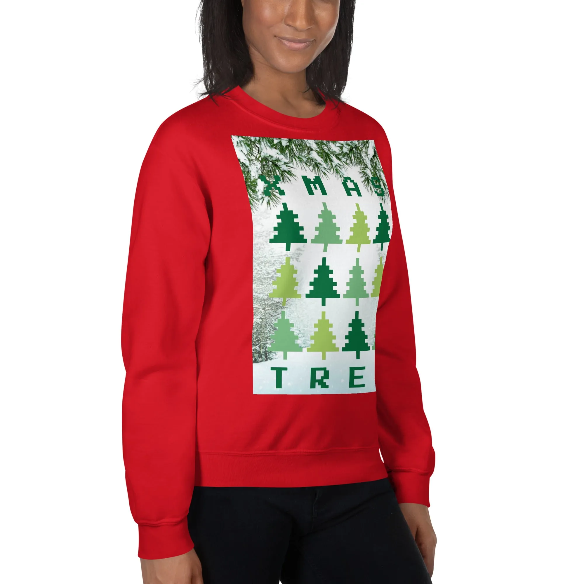 Christmas Tree Sweatshirt (Glamourange Christmas Sweatshirt Womens)