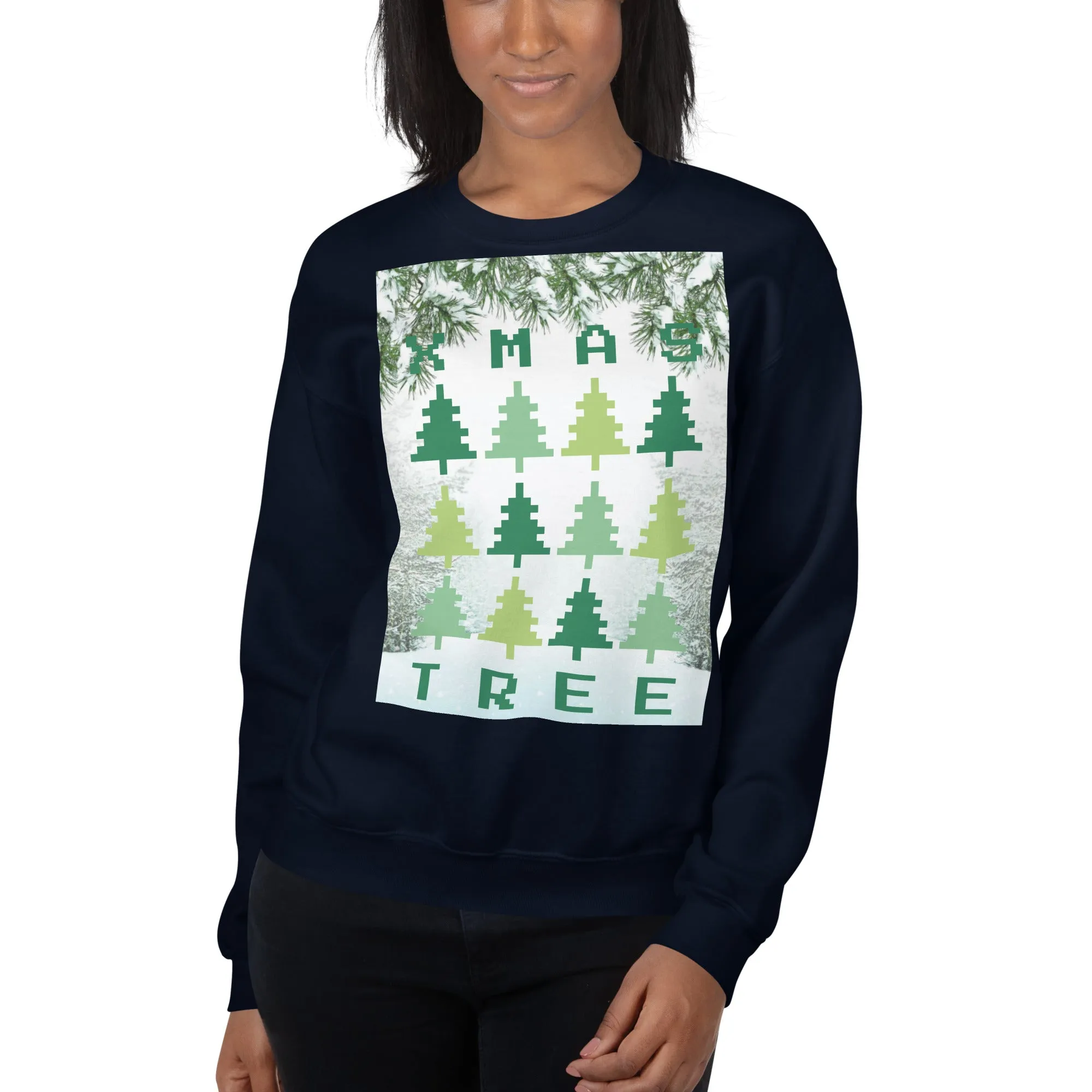Christmas Tree Sweatshirt (Glamourange Christmas Sweatshirt Womens)