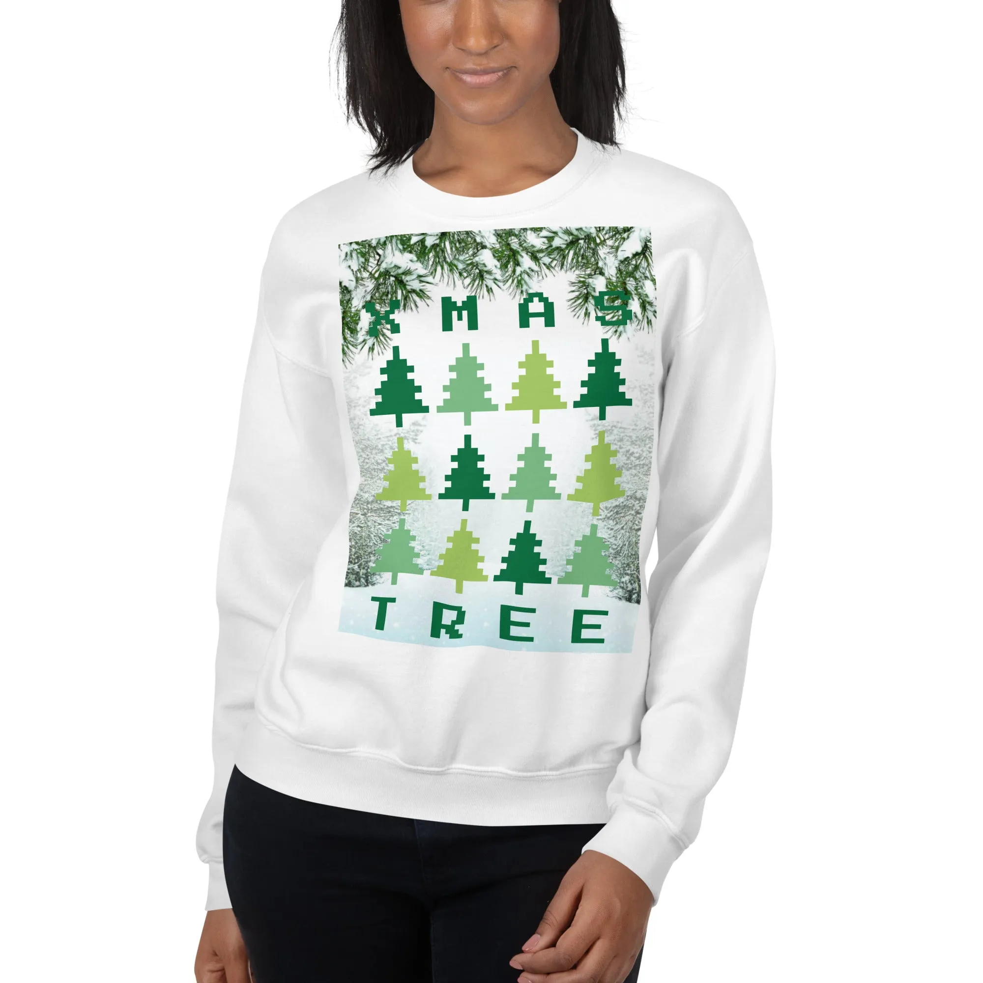 Christmas Tree Sweatshirt (Glamourange Christmas Sweatshirt Womens)