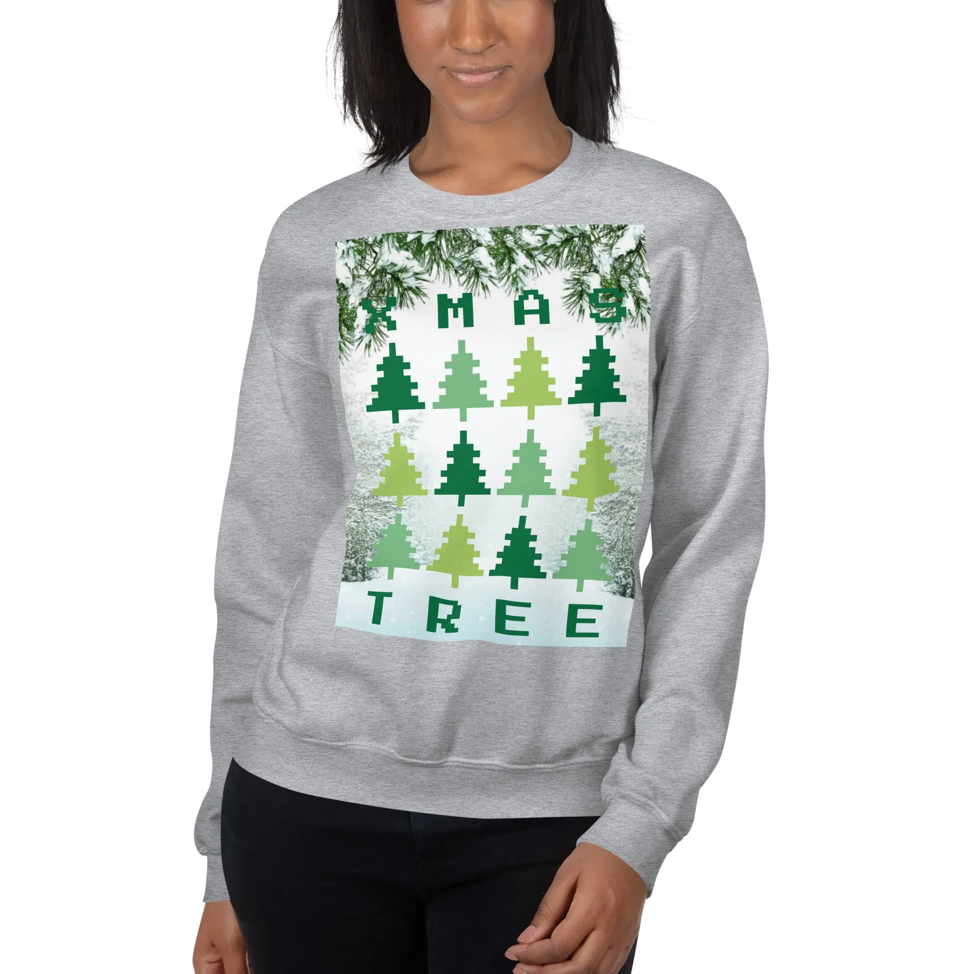 Christmas Tree Sweatshirt (Glamourange Christmas Sweatshirt Womens)