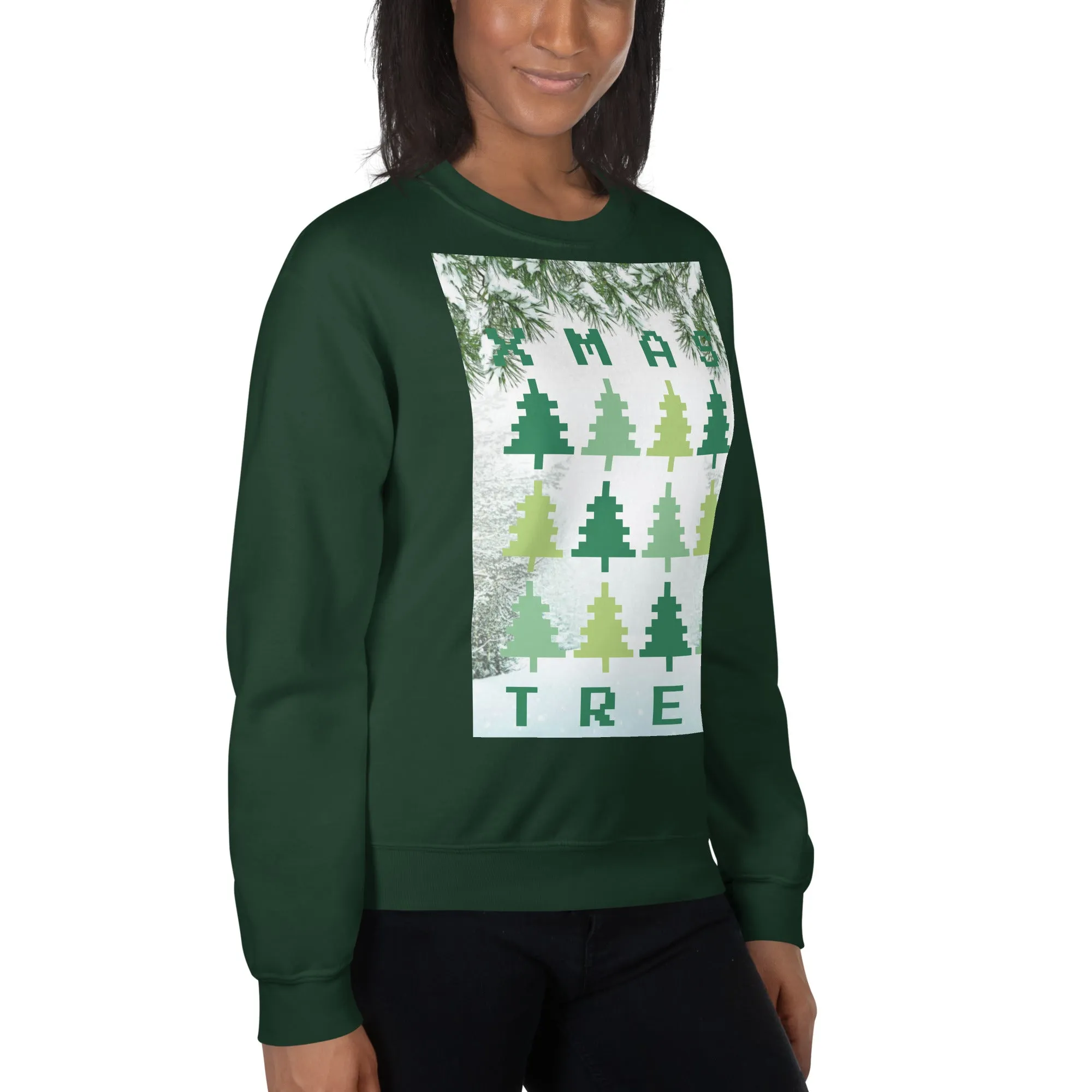 Christmas Tree Sweatshirt (Glamourange Christmas Sweatshirt Womens)