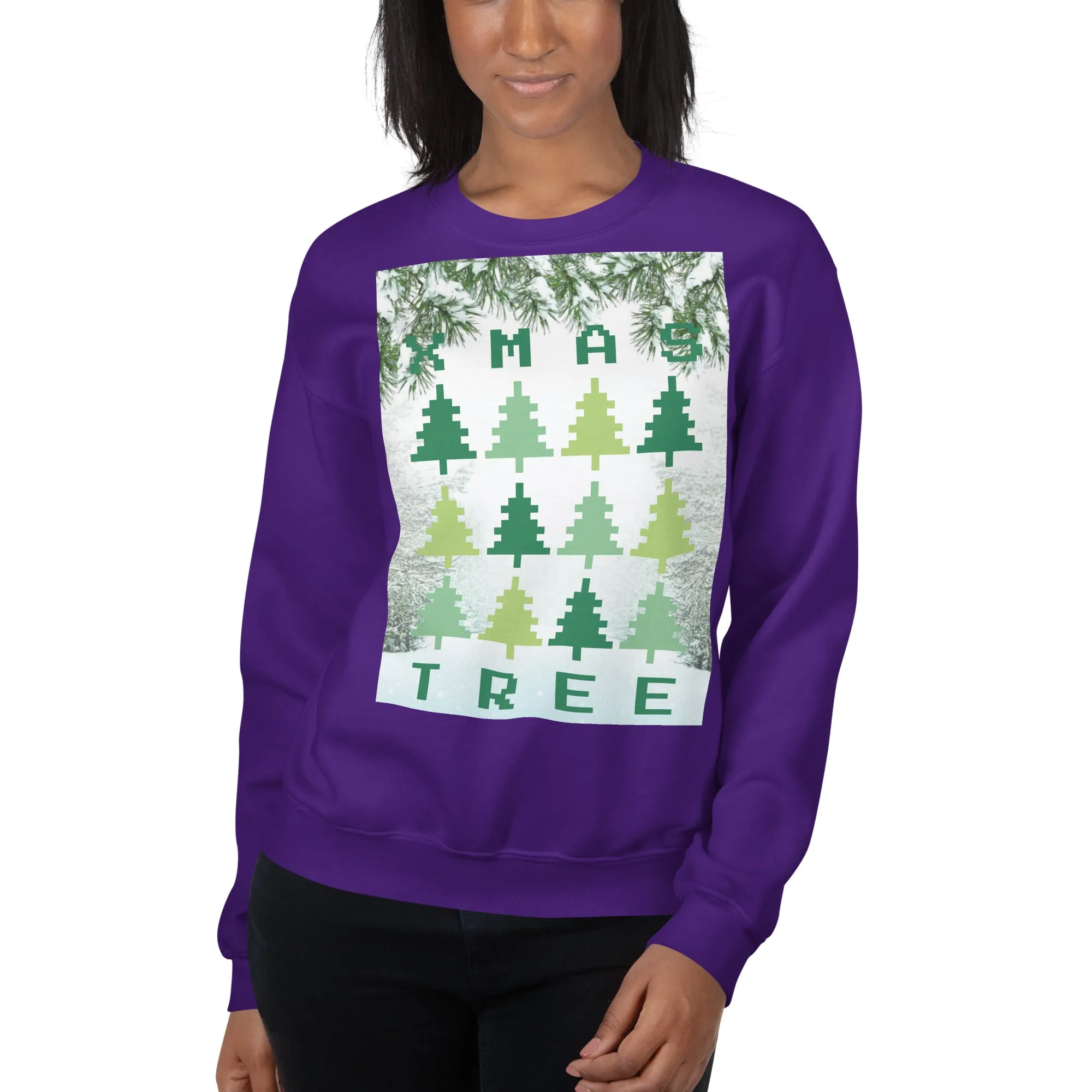 Christmas Tree Sweatshirt (Glamourange Christmas Sweatshirt Womens)
