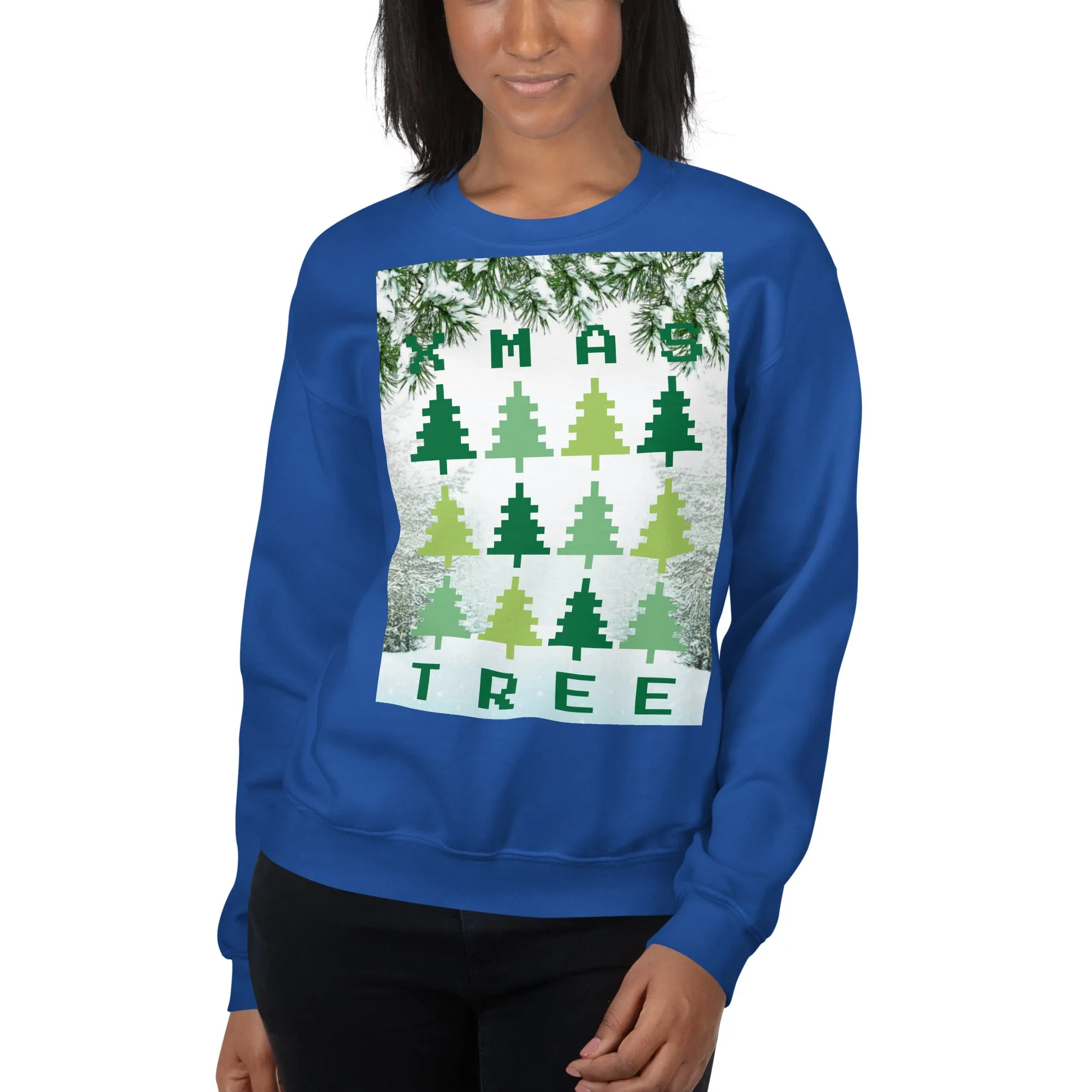 Christmas Tree Sweatshirt (Glamourange Christmas Sweatshirt Womens)