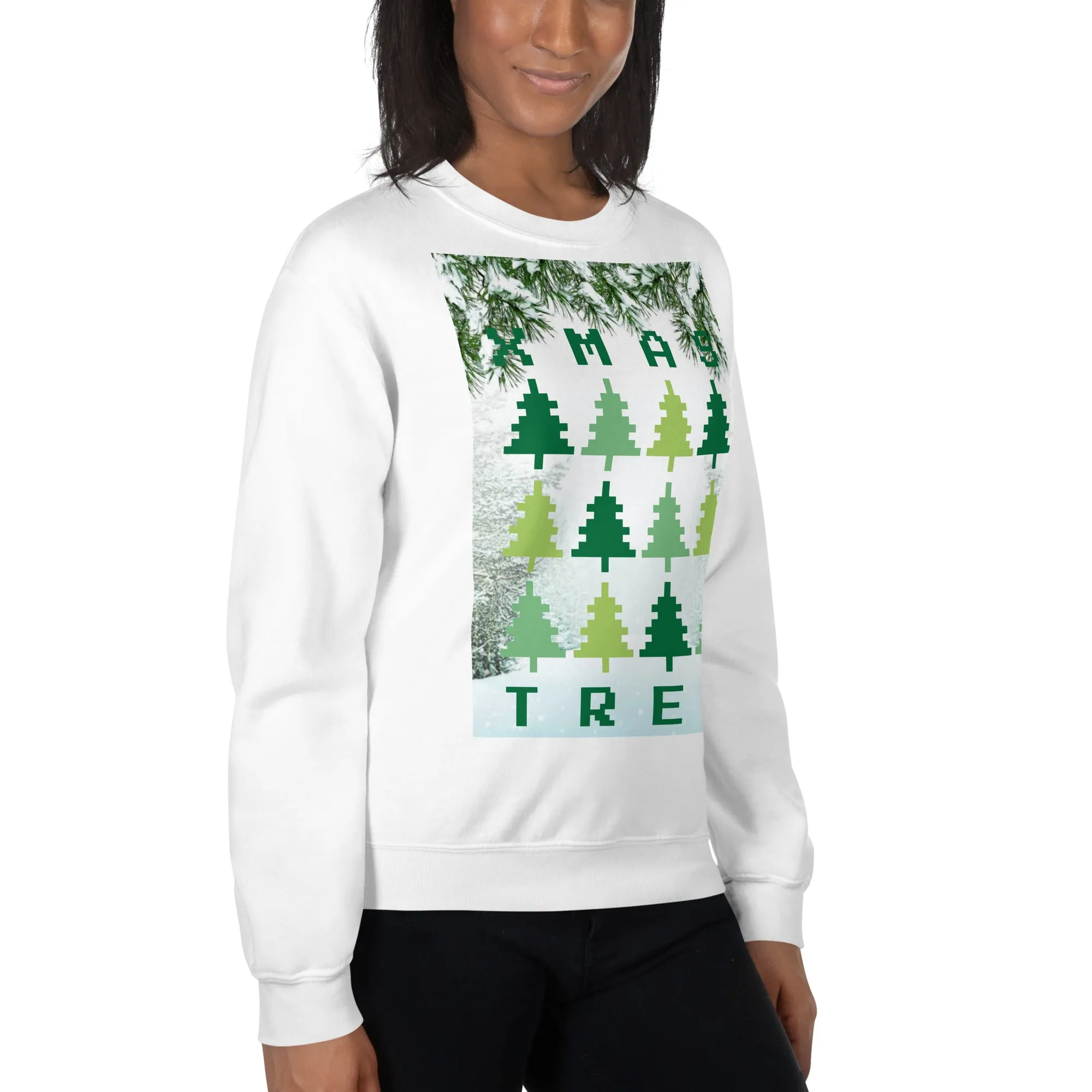 Christmas Tree Sweatshirt (Glamourange Christmas Sweatshirt Womens)