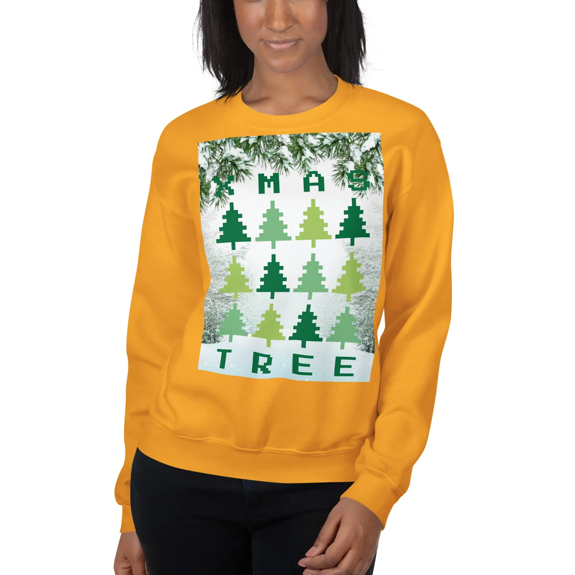 Christmas Tree Sweatshirt (Glamourange Christmas Sweatshirt Womens)