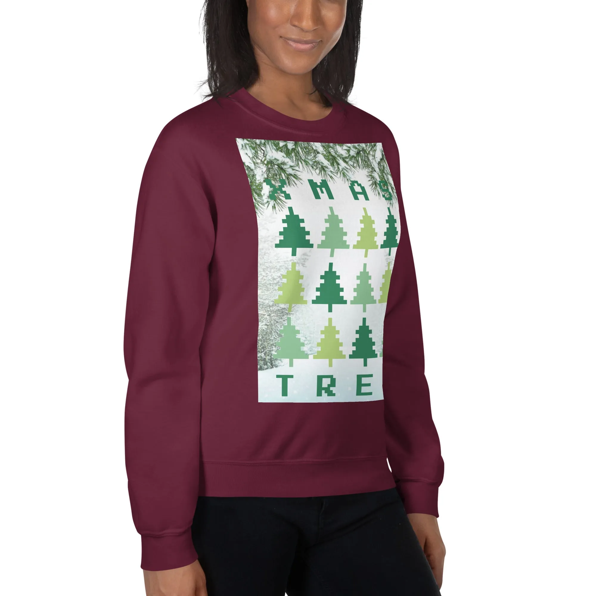 Christmas Tree Sweatshirt (Glamourange Christmas Sweatshirt Womens)