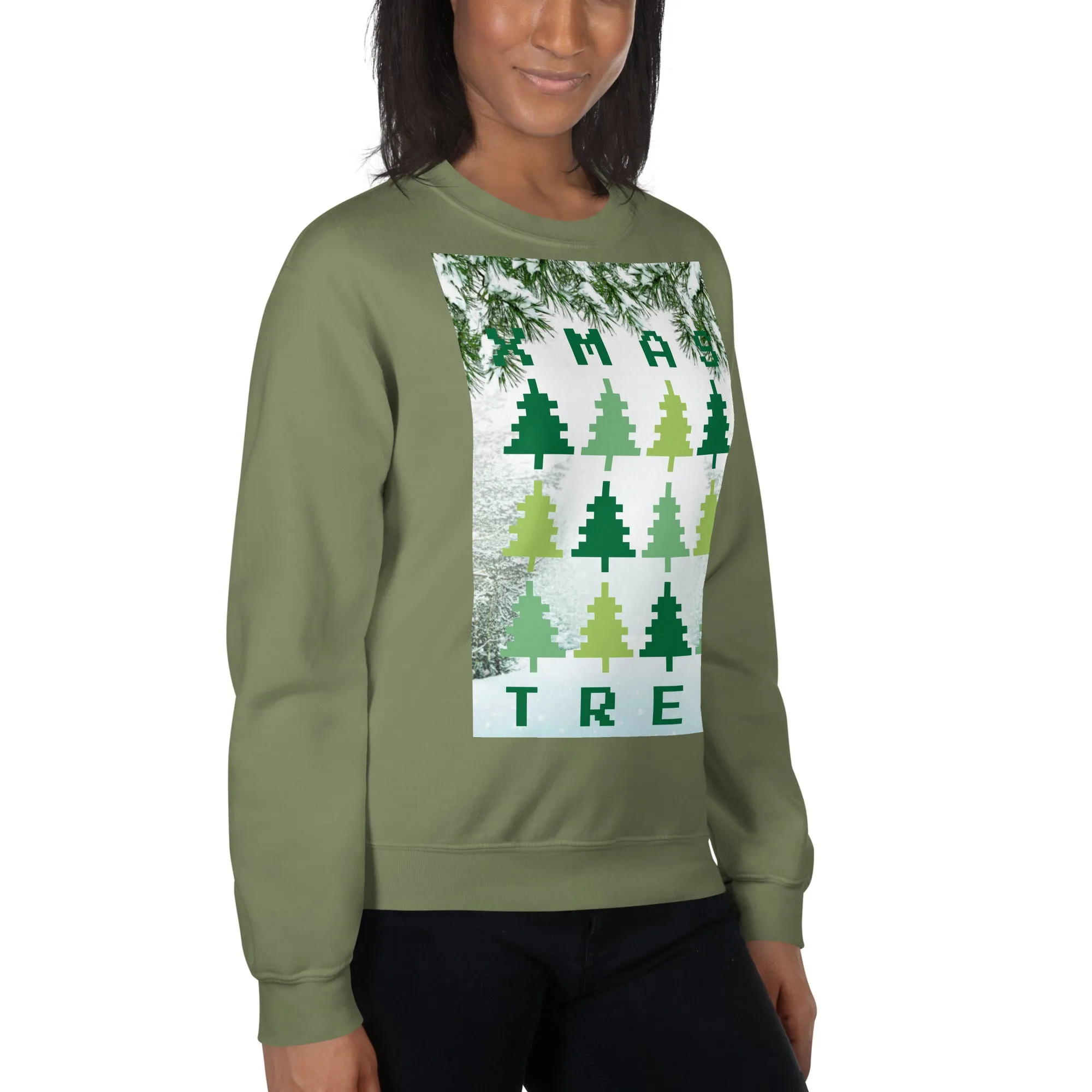 Christmas Tree Sweatshirt (Glamourange Christmas Sweatshirt Womens)