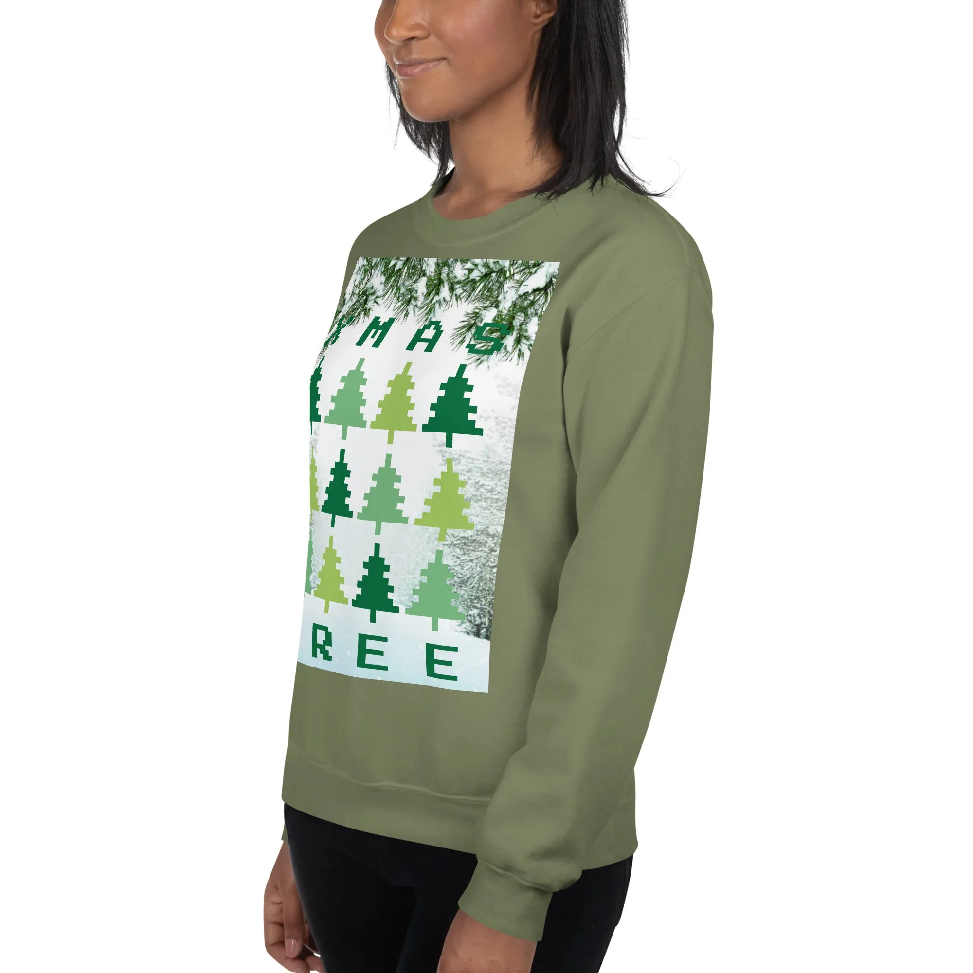 Christmas Tree Sweatshirt (Glamourange Christmas Sweatshirt Womens)