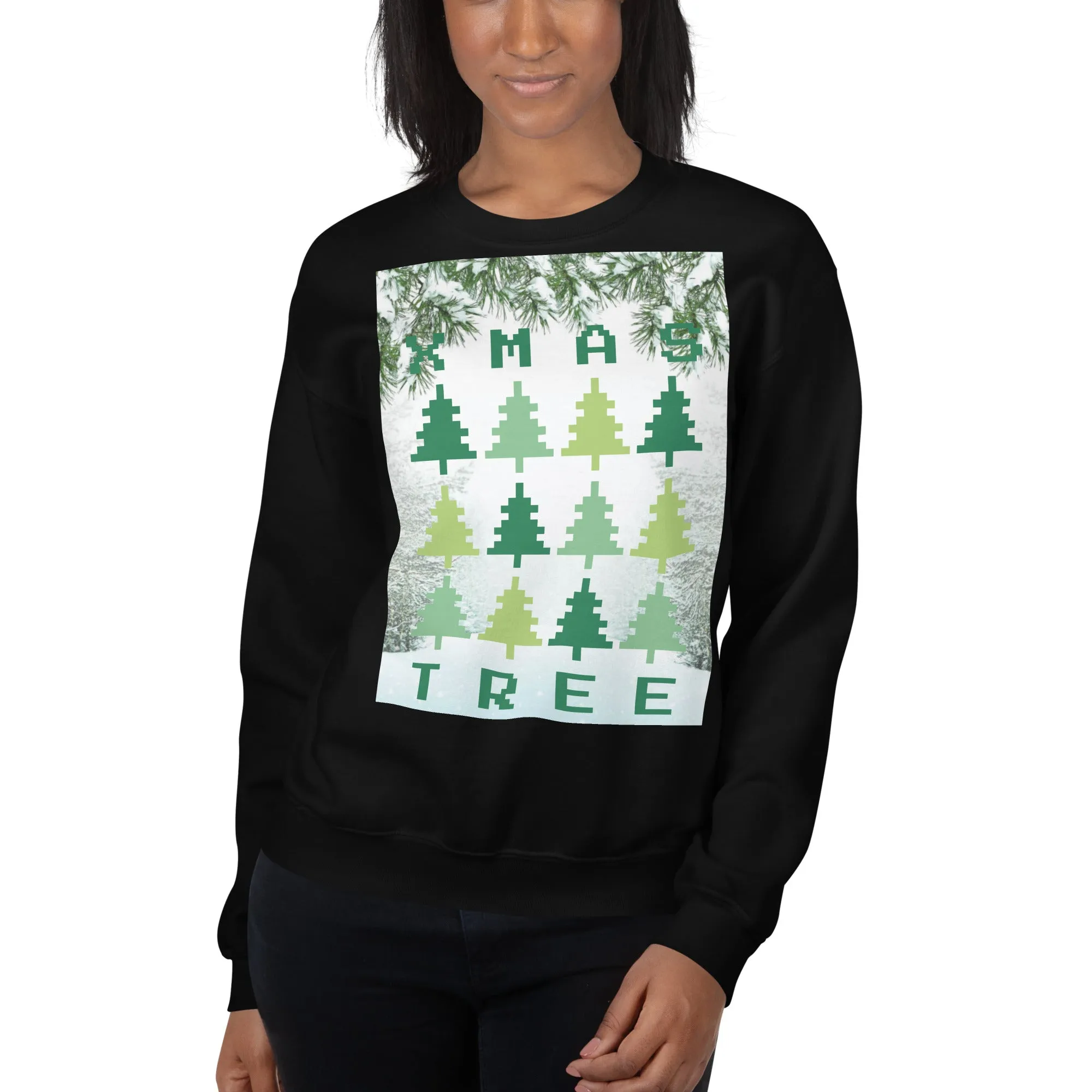 Christmas Tree Sweatshirt (Glamourange Christmas Sweatshirt Womens)