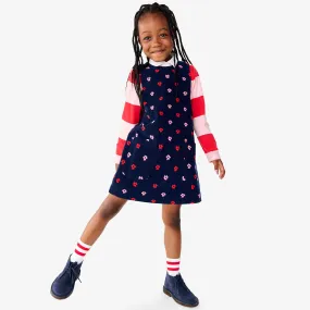 Clearance kids corduroy jumper in mini cutout blooms