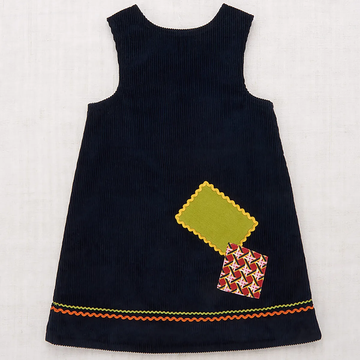 Corduroy Patchwork Freda Dress in Ink by Misha & Puff - Last Ones In Stock - 5-8 Years