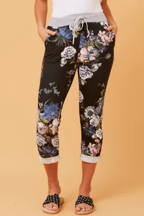 COTTAGE GARDEN COTTON JOGGERS JERSEY WAIST