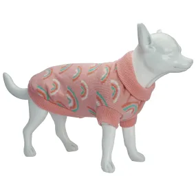 Dan & Sam - Dog Jumper (Pink Rainbows) - 30cm