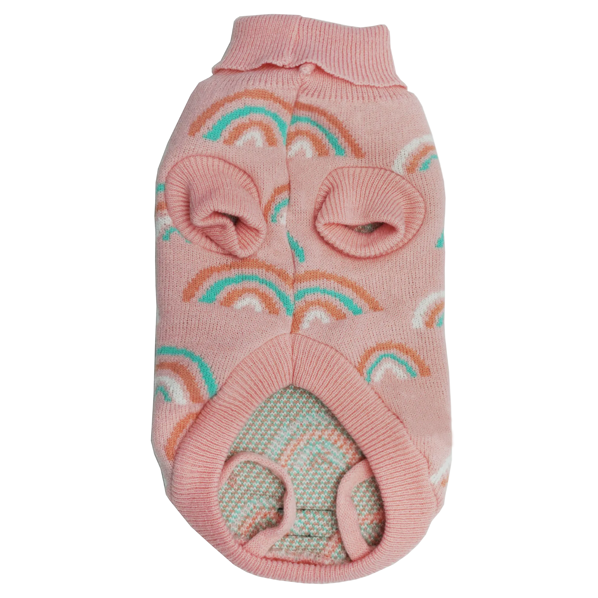 Dan & Sam - Dog Jumper (Pink Rainbows) - 30cm