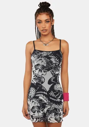 DBD Eagle Mesh Slip Dress