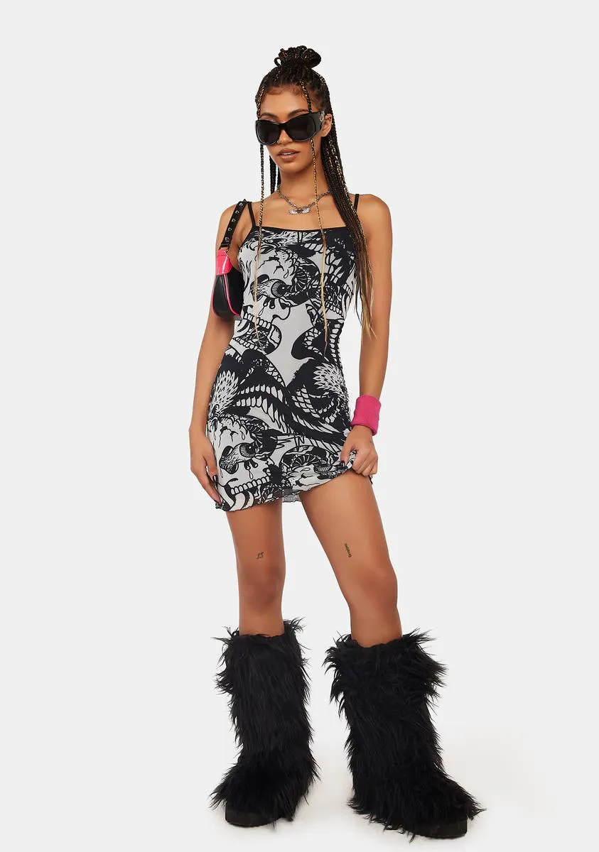 DBD Eagle Mesh Slip Dress
