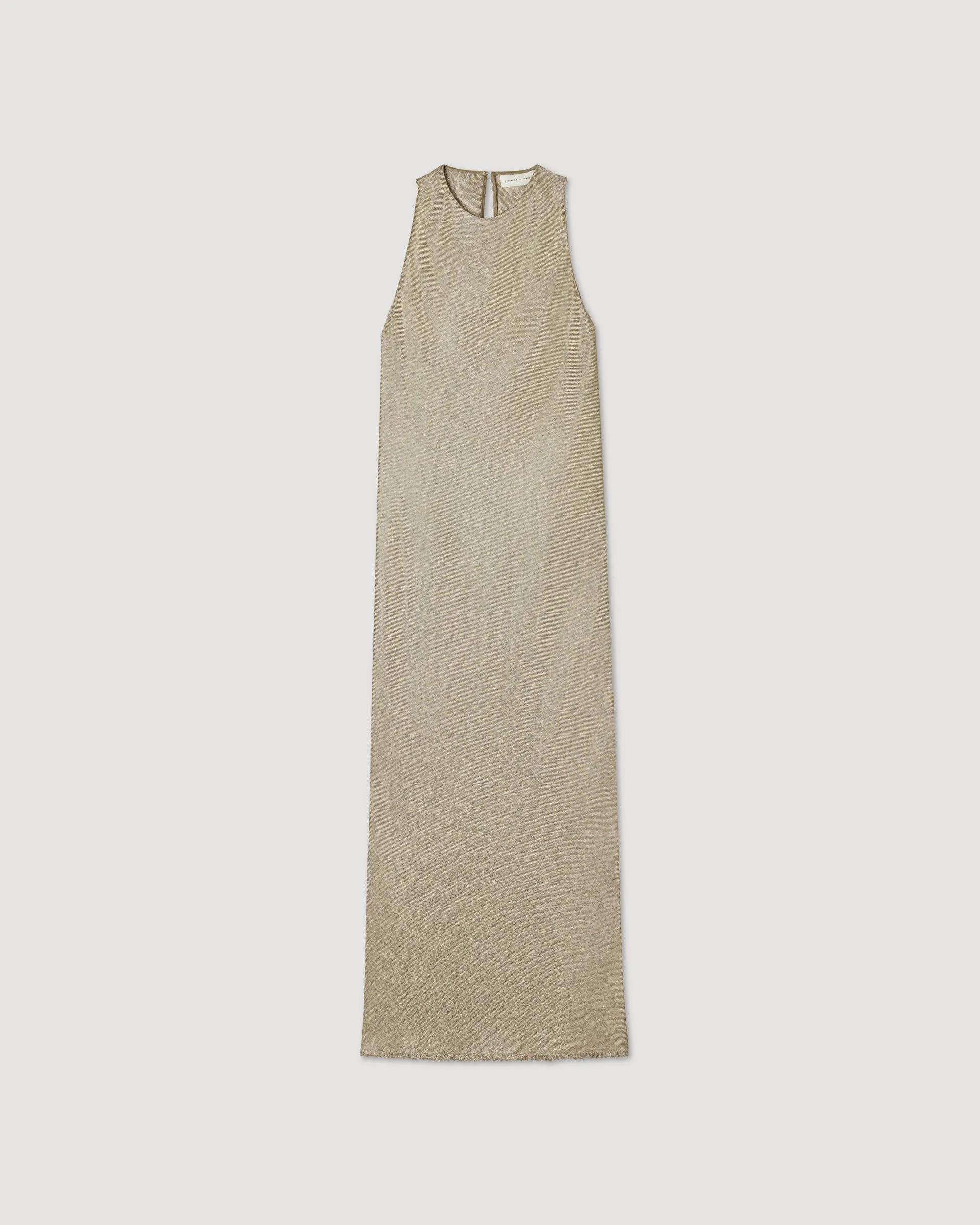 Diana Dress in Metallic Twill, Gold