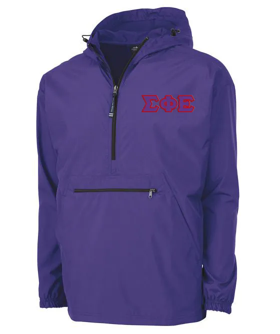 Embroidered Pack and Go Pullover