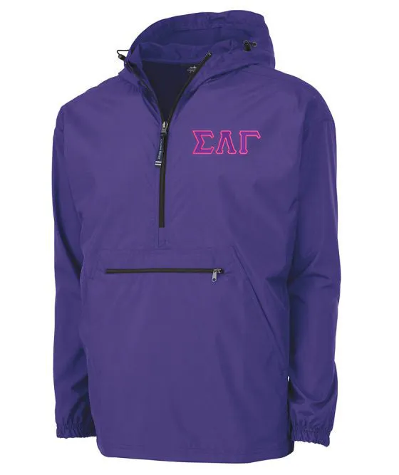 Embroidered Pack and Go Pullover