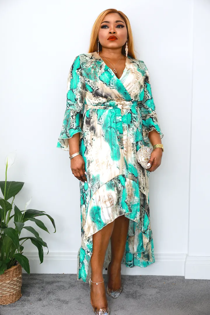 Emma Floaty Midi Wrap Dress