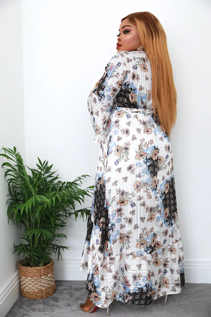 Emma Floaty Midi Wrap Dress