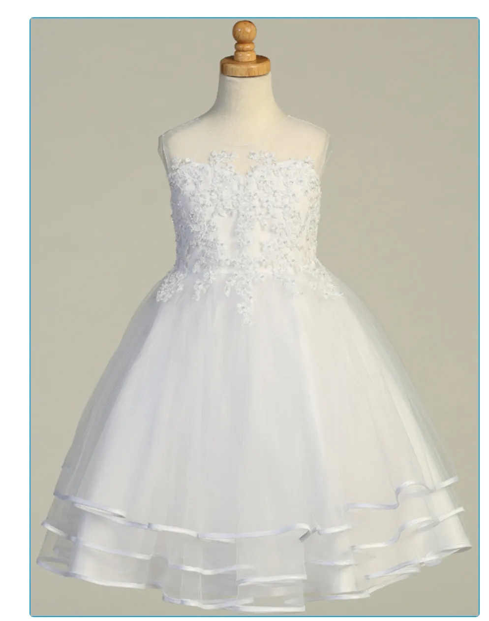 FIRST COMMUNION DRESS SP706, SIZE 8