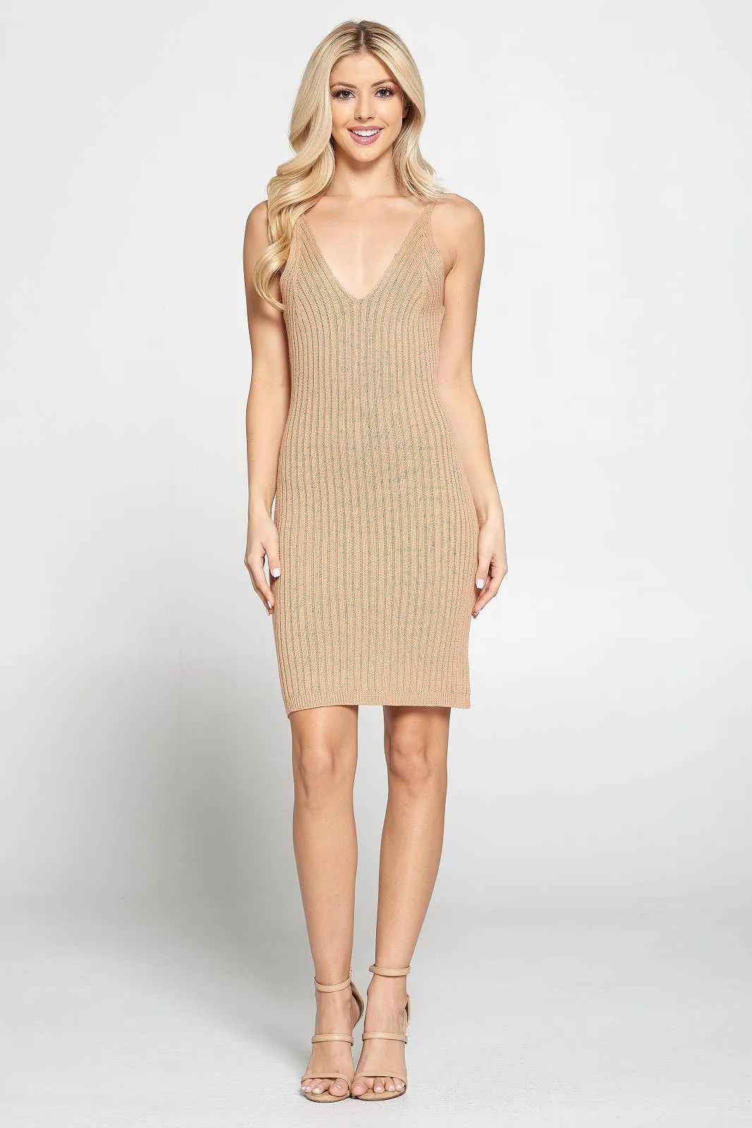 Fore Collection Sleeveless Sweater Dress