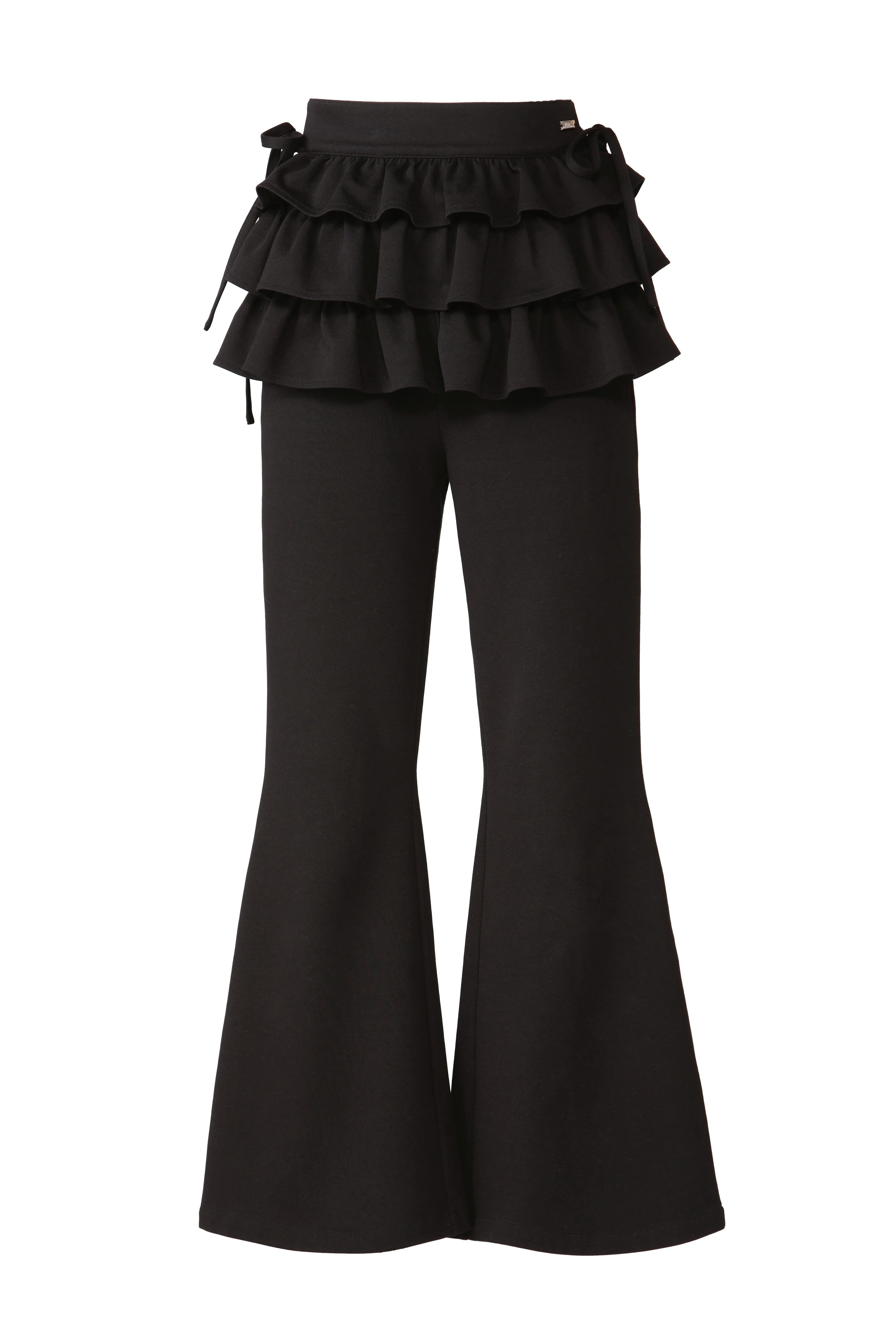 Frill skirt layered pants